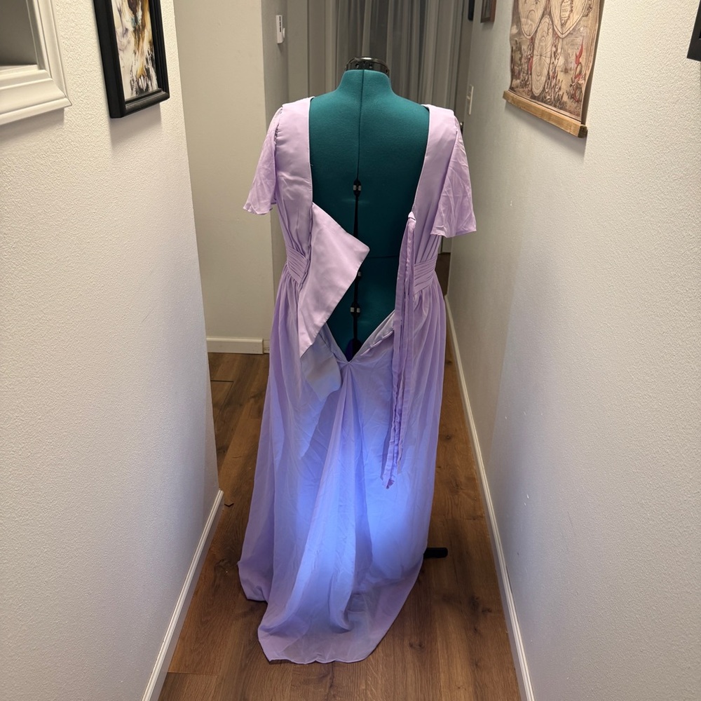 Lavender Corset Back Maxi Dress